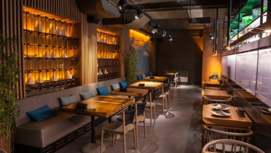 Adobe stock restaurant creative interior.