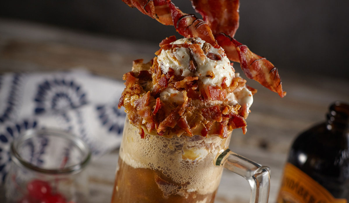 Ice Cream Float Made With Bacon