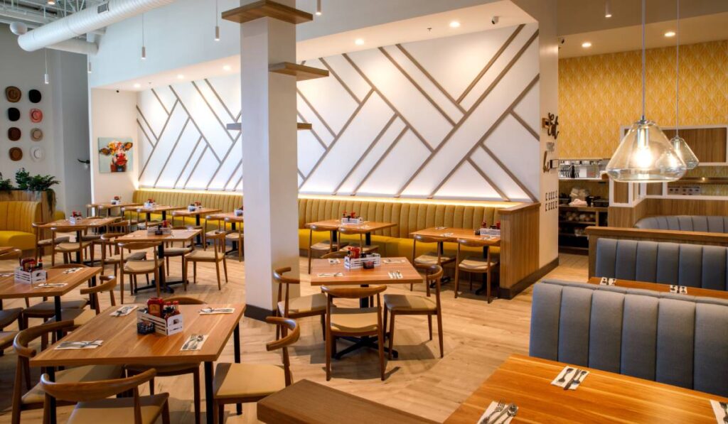 Broken Yolk Cafe interior.