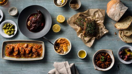 Kyma executive chef Pano Karatassos believes the definition of comfort food comes down to technique: long, slow braises of meat and vegetables, marinating fish and meats before cooking them to build depth and flavor.