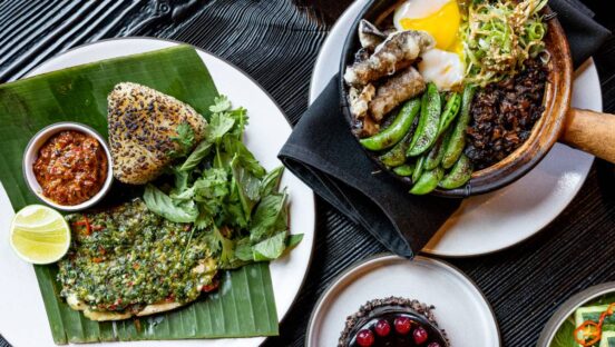 Current Charcoal Grill Menu Spread.