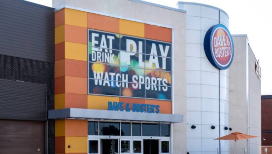 Dave & Buster's exterior of building.
