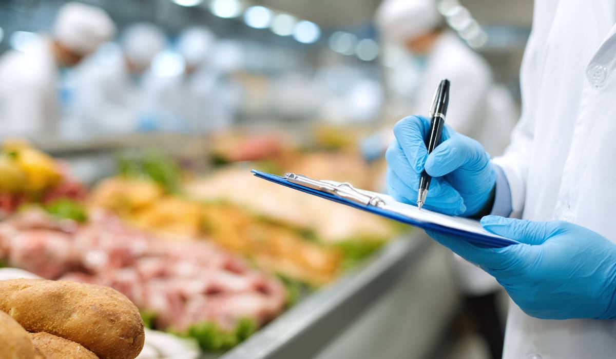Food safety in the back of a kitchen.