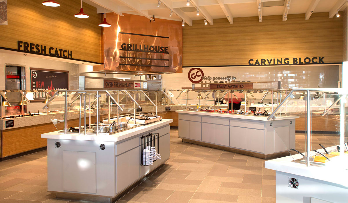 Buffets Inside A Golden Corral Restaurant