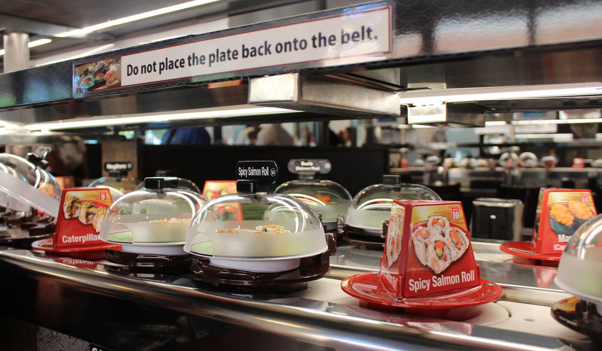 Kura Sushi's conveyor belt.