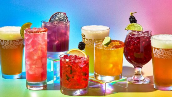 Mellow Mushroom cocktails.