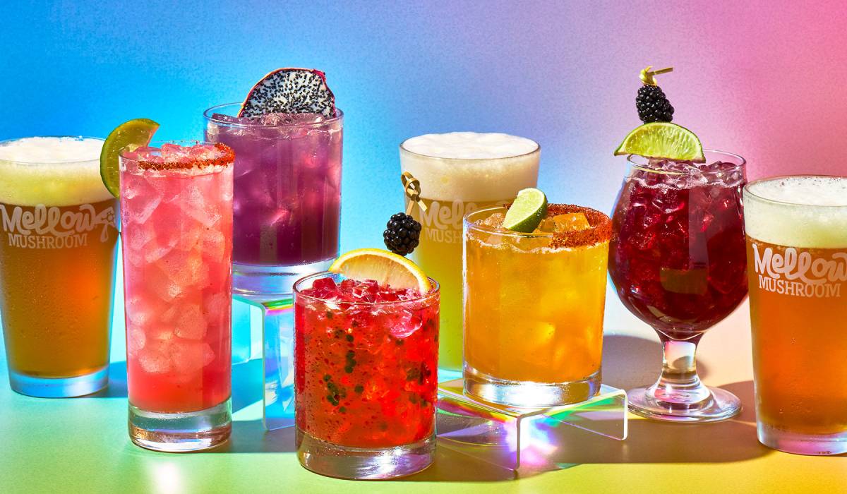 Mellow Mushroom cocktails.