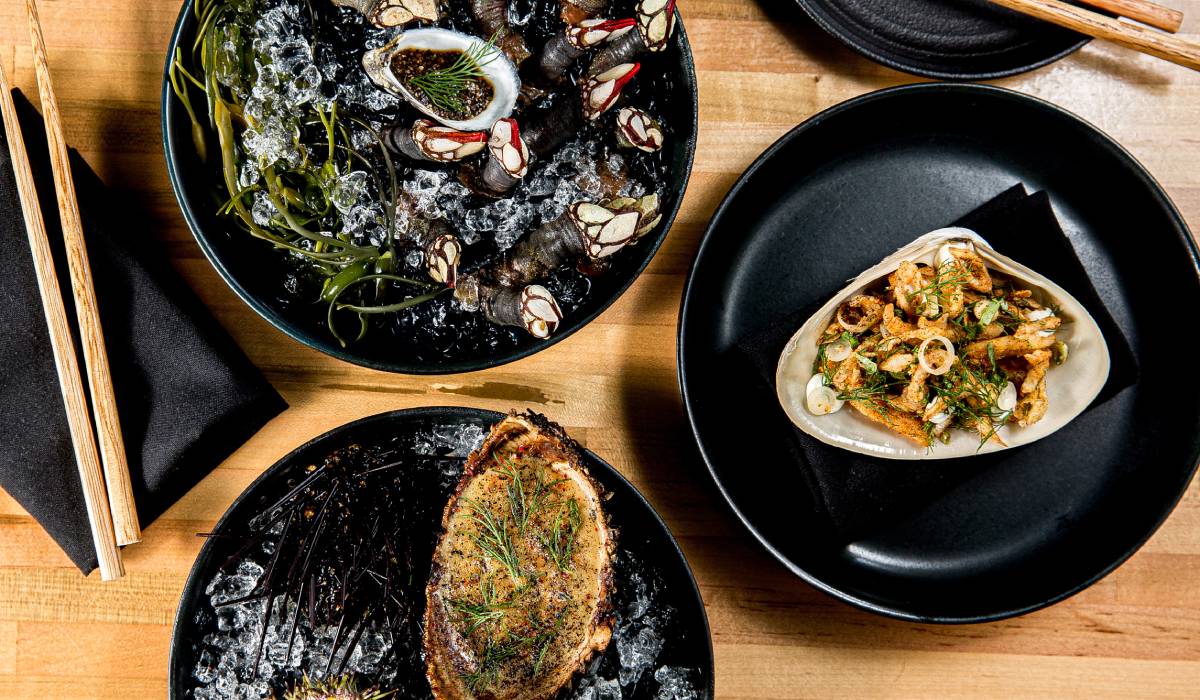 Nightshade Noodle Bar Percebes-Sea-Urchins-Surf-Clams.