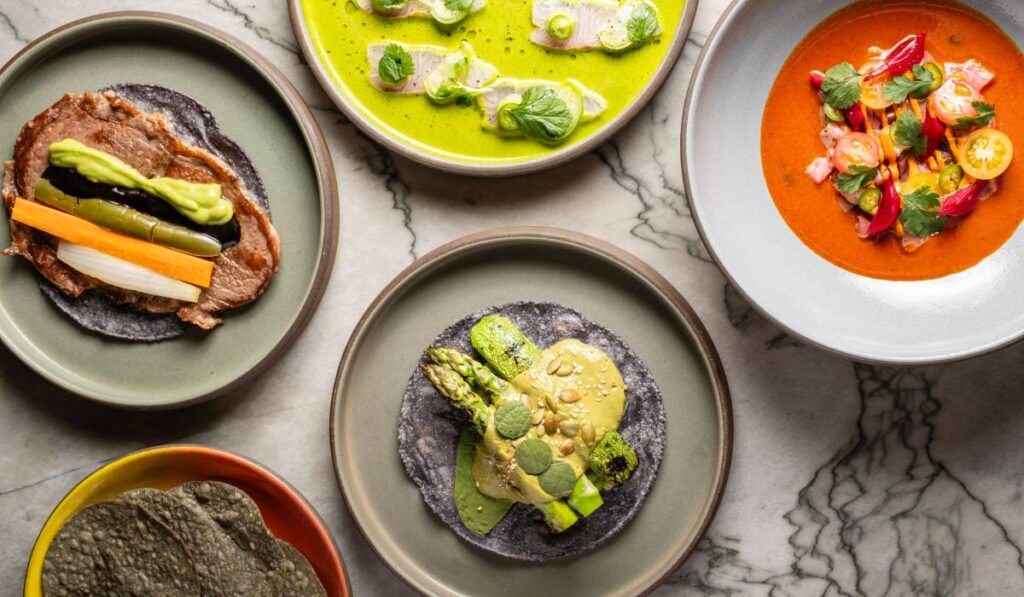 Puesto spring menu spread.