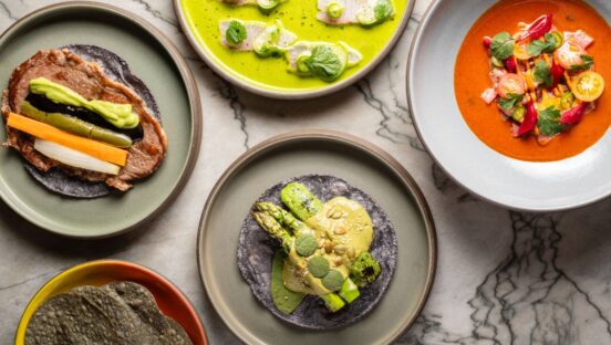 Puesto spring menu spread.