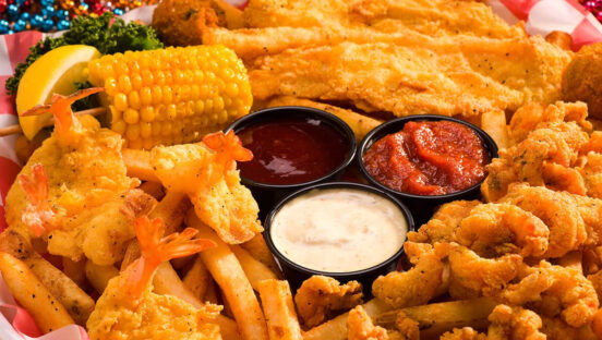 Food from Razzoo's Cajun Cafe.