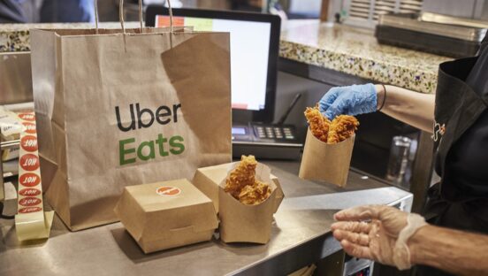 Uber Eats bag.