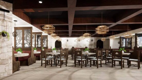 Rendering of interior of Rodrigo’s Mexican Grill redesign.