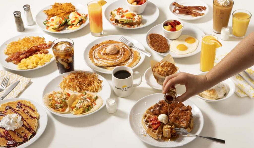 Food spread from Sunny Street Cafe.