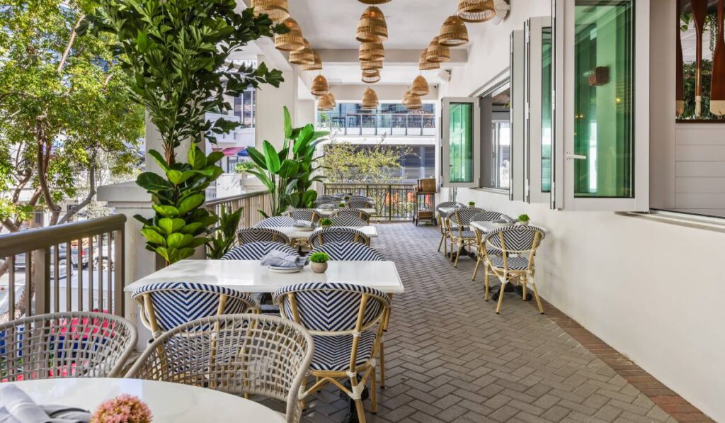 The Hampton Social Brickell Miami patio.