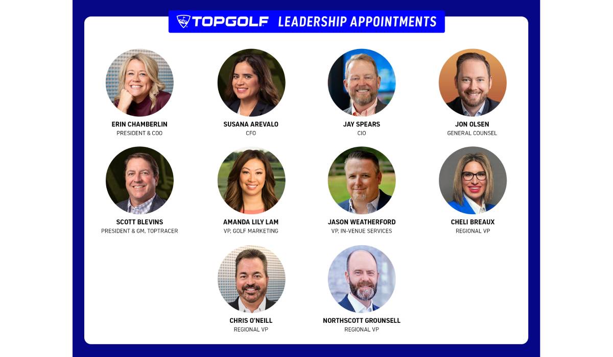 Topgolf leadership headshots.