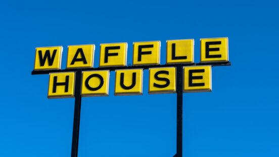 Waffle House signage.