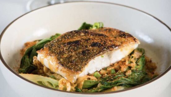 Warehouse 72 Miso Glazed Wild Caught Seabass.